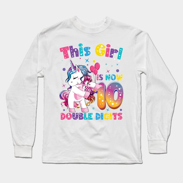It's My 10th Birthday Shirt This Girl Is Now 10 Years Old Long Sleeve T-Shirt by BioLite